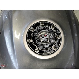 BIKE-label 600006-VA Tank Cap Pad Skull Universal Compatible for Honda