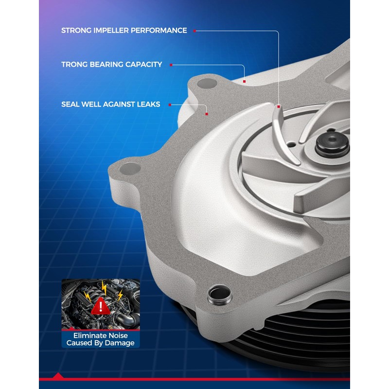 KAX Engine Water Pump With Gasket Fit for Ford Fusion