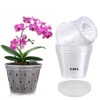 4pcs Orchid Pots (5 Inch /12.5cm), Clear Orchid Pot with