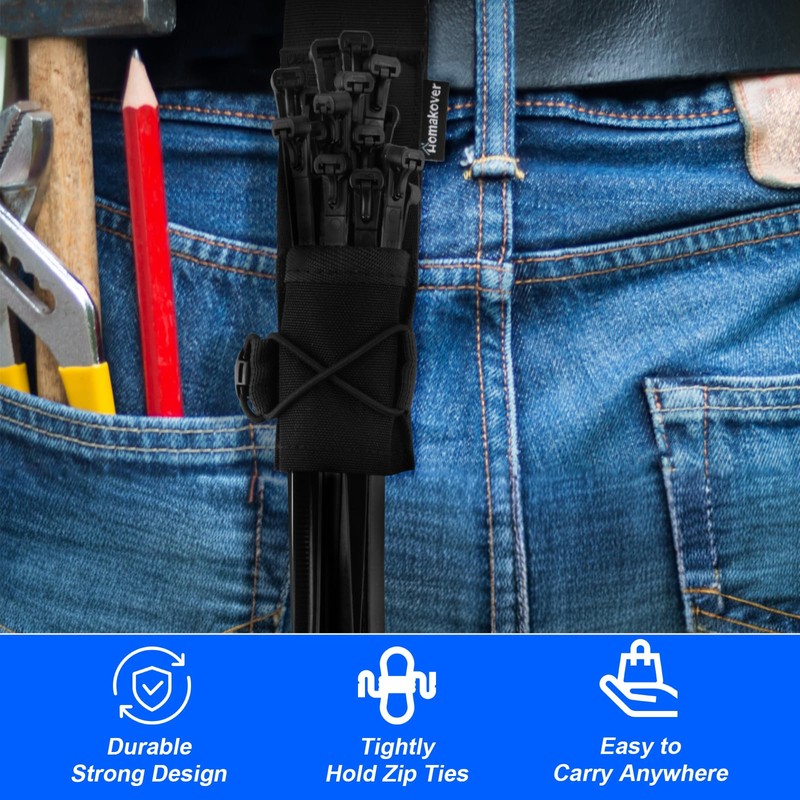 Zip Tie Organizer, Large Capacity Cable Tie Holder with Adjustable