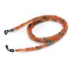 Natural Gemstone Jade Mask Holder, Necklace & Eyeglass Chain Vermilion