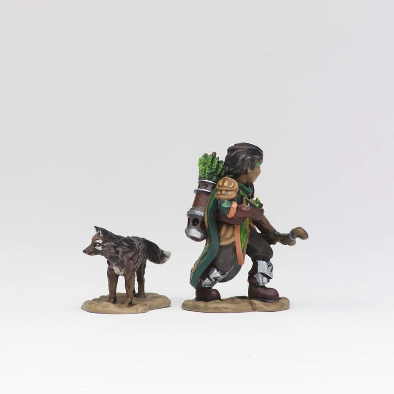 WizKids Wardlings RPG Figures: Boy Ranger & Wolf