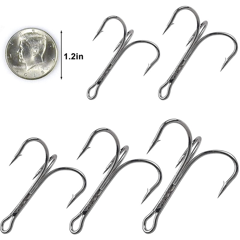 Treble Hooks Strong Large Format Fishing Hooks Sea Fishing Saltwater
