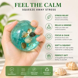 Sugar Ball Squishy, Soft Squishy Stress Ball for Stress Relief, Crunchy Tactile Squeeze Ball for Desk, Office and Home Use for Adults (Blue Cube, 2.4 in)