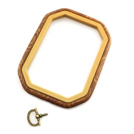 Longdex Embroidery Hoop 11x15cm Octangle Bulk Imitated Wood Cross Stitch Hoop Embroidery Sets
