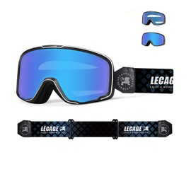 LECAGE Color Changing Motorcycle Goggles, Wide Field of View, UV Protection, Windproof, Dustproof, Shockproof, Fog, Photochromic Lens, Helmet Compatible, Motorcycle Goggles, Protective Glasses, Unisex