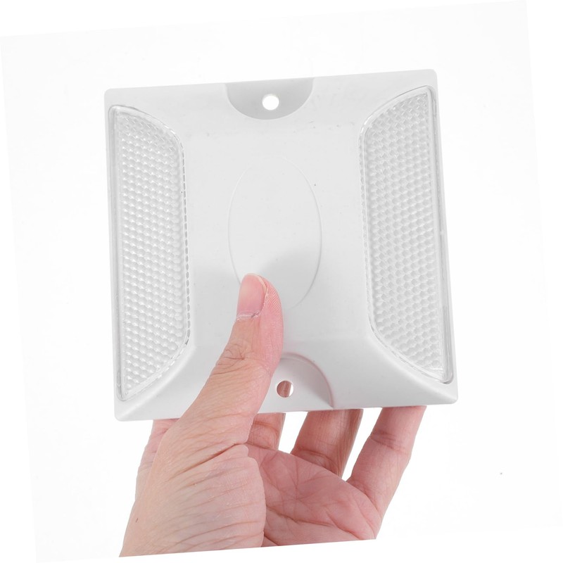 ULTECHNOVO 4 Pack White Raised Road Reflectors Emergency Driveway Markers