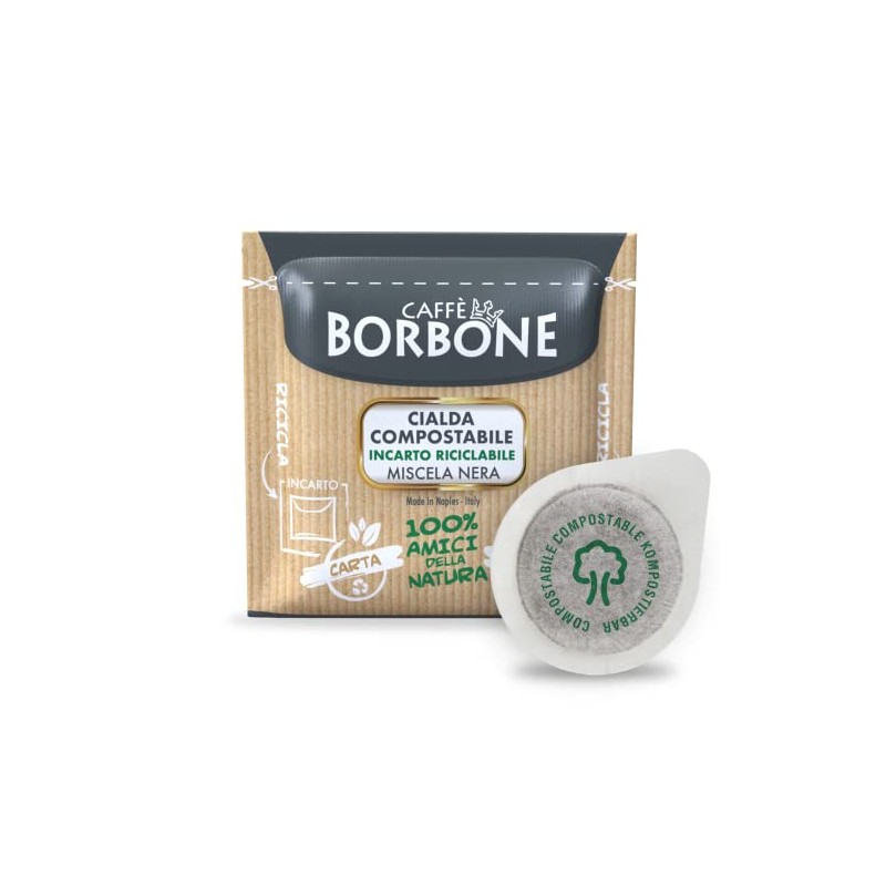 Caffè Borbone Compostable Pod, Black Coffee Blend - 50 Pads