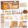Roinaid Capybara Pens, Capybara Pencil Case, Cute Capybara Stationery Set,