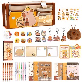 Roinaid Capybara Pens, Capybara Pencil Case, Cute Capybara Stationery Set, Rich Capybara Pencil Case, Suitable for Office, School, Children, Student Stationery