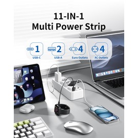 8-Way Power Strip with Surge Protection