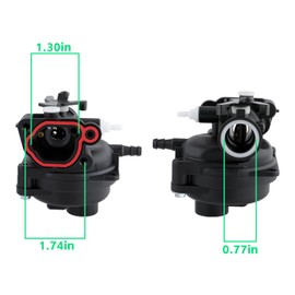 799583 Carburetor Kits Replace 593261 595656 591979 591160 for 300E 450E 500E 550EX 08P502 8P502 09P602 9P602 Series Engines with 799579 Air Filter and Cover, Fuel Line Filter Sets