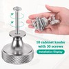 sdhiiolp 10 Pcs Cabinet Knobs Matte Silver Metal Round Knurled