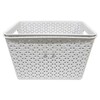 Taekwang Basket Multipurpose Basket No. 6 No. 7-T/Living Basket/Square Basket/Colander/Organization Basket/Plastic Basket/Organization Box No. 6 Black 3ea
