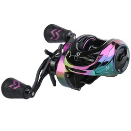 Sougayilang Baitcasting Reels - Colorful Fishing Reel, 8.0：1 Gear Ratios, 9+1 BB, Magnetic Braking System-Left Handed