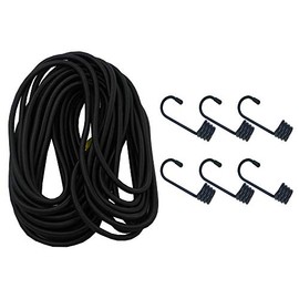 Savage Island Heavy Duty 4mm Bungee Cord Elastic Tie Down Straps Rope With 6 Hooks