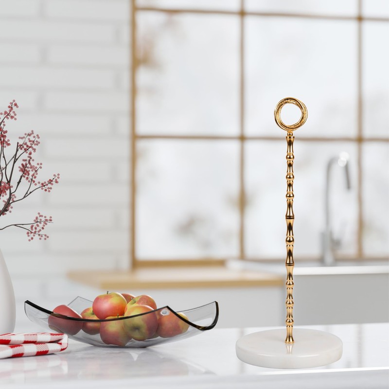 Y Luxe Marble Countertop Paper Towel Holder - Elegant Kitchen/Bathroom