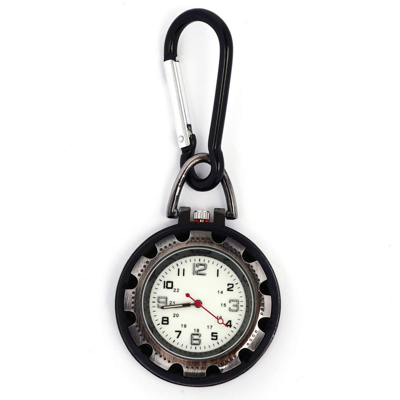 WONOLO Clip on Carabiner Luminous Face FOB Digital Watch for