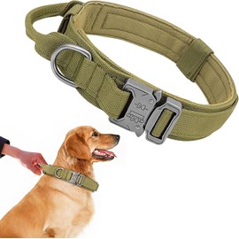 Jasonwell Collar para Perro Táctico - Collares de Perro Militar con Correa Collar Táctico para Perro Ajustables Nailon Hebilla Metal para Entrenamiento de Perro Grande Mediano Accesorios (XL-1)
