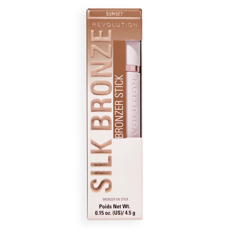 Revolution, Skin Silk Bronzer Stick, Buildable Colour for Cheek, Eye,