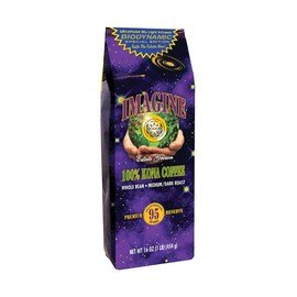 Kona Coffee Beans by Imagine - 100% Kona Hawaii - Medium Dark Roast (Biodynamic SPECIAL EDITION, 16 oz)