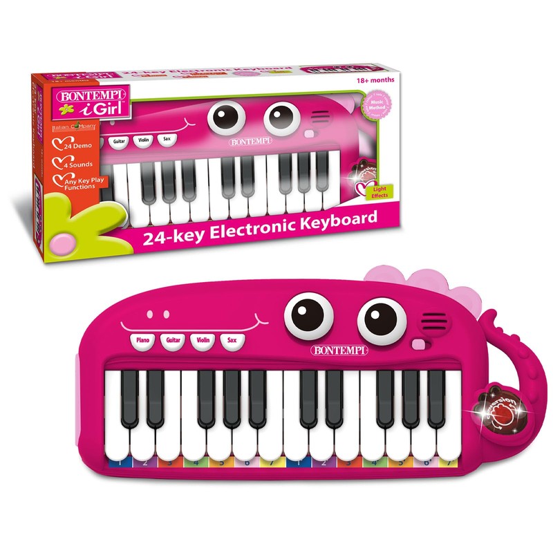 Bontempi | PlayKeys: Tastiera Giocattolo a 24 Tasti per Piccoli