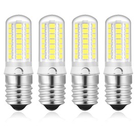 RuLEDne E17 LED Bulb Dimmable,125V 4W 400LM Microwave Light Bulb,40Watt Halogen Equivalent, 6000K Daylight White, Fit for Microwave, Over Stove Appliance, Range Hood, Refrigerator, 4Pack