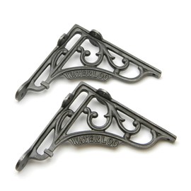Pair of Shelf Brackets Waterloo Antique Cast Iron 150mm x 150mm / 6″ x 6″