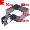 Square End Clamp 50 x 50 Graphite Fence Clamp Strut
