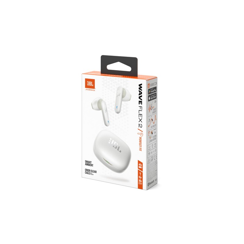 JBL Wave Flex 2, Wireless Bluetooth Earbuds with 40h Playtime,