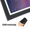 XYFBYSH 19x26 Picture Frame Solid Wood Black, Display 17"x24" (With