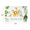 50 Pack Jungle Safari Greenery Thank You Cards, Cute Thank