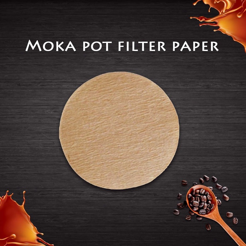 100Pcs Coffee Filter,Round Home Office Cafe Coffee Filter Paper Moka