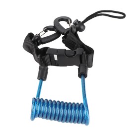 QANYEGN Diving Lost Lanyard, Deep Sea Diving Camera Loss Lanyard, Loss Proof Quick Release Coil Lanyard for AR 15 M4 Handle Fittings (Blue)