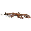 New Contemporary Metal Wall Art Sculpture – Golden/Orange Tropical Gecko