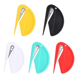 Pinsheng Letter Opener, Package Opener, Envelope Opener, Pack of 5, Envelope Slotted Box Opener, Mail Opener, Paper Cutter for Envelope, Box, Parcel, Paper Cutting for Home, Office, School