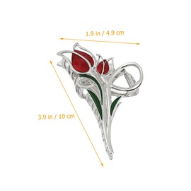 PACKOVE Tulip Flower Hair Claw Clip for Women Durable Back Hair Jaw Clip Accessory Elegant Design for Weddings Parties Everyday Use for Thick Hair