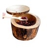 Handcrafted Rustic farmhouse Wood Salt or Pepper Bowl for Countertop,