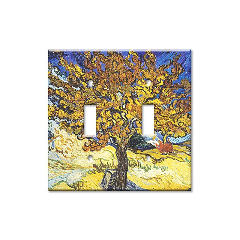 Art Plates - Double Gang Toggle OVERSIZE Switch Plate -