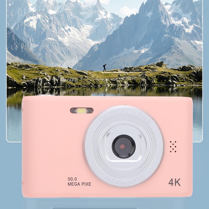Compact Digital Camera 50MP Dual Lens Self Adaptive Anti Shaking