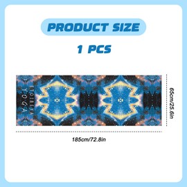 Hot Yoga Towel (185cm*95cm) ,Yoga Mat Towel,Yoga Towel,Quick Dry Yoga Blanket,Towel Yoga Towel Mat,Super Soft Sweat Absorbent Microfiber Mat Cloth Towel for Hot Yoga Pilates Gym (Galaxy Starlight)