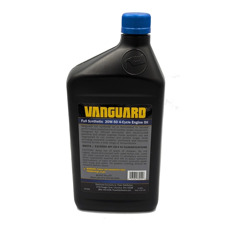 Vanguard 20W-50 Full Synthetic Engine Oil Quart