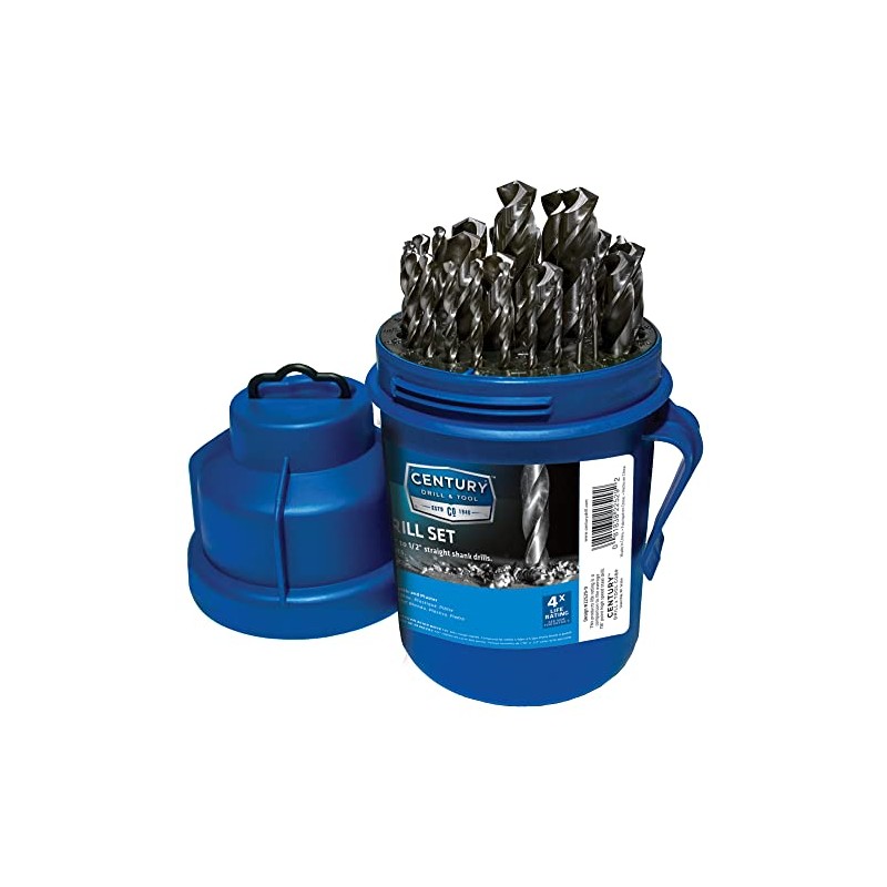 Century Drill & Tool 22529 Brite HSS Drill Bit Set,