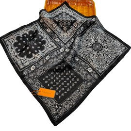 Gedaybe 100% Silk Scarf for Woman Small Square 21”x21” Fashion Neck Scarf Bandanas Breathable Smooth Hairband Hijab Giftbox (SSF-03)