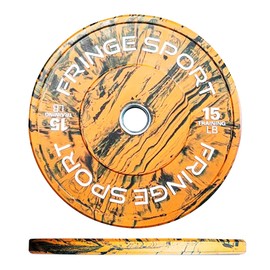 FringeSport Savage Bumper Plates Set and Pairs - Olympic Weight Plate - Rubber Weight Plates with Steel Insert Strength Training Plate (10lb - 460lb)