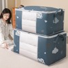 2 in 1 Large Clothes Storage Bag, 50L/75L Underbed Quilt