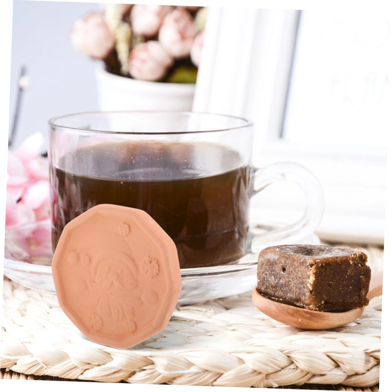 SHOWERORO 4-Pack Brown Sugar Softener Discs Terracotta Brown Sugar Keeper