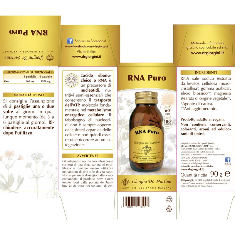 Integratore Giorgini Dr. Martino RNA PURO pastiglie - 90 g