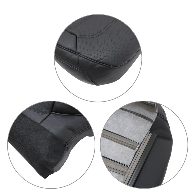 GXARTS Black Front Driver and Passenger Side Bottom Perforated Leather