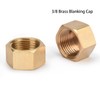 nutmanel Brass Cap 3/8 Inch Female Thread, Brass Blanking Plug